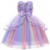 【12M-11Y】Girls Applique Gradient Mesh Sleeveless Princess Dress - 3607