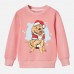 【12M-9Y】Unisex Kids Cotton Stain Resistant Christmas Golden Retriever Dog Print Long Sleeve Sweatshirt