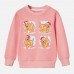 【12M-9Y】Unisex Kids Cotton Stain Resistant Christmas Golden Retriever Dog Print Long Sleeve Sweatshirt