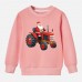 【12M-9Y】Unisex Kids Cotton Stain Resistant Christmas Print Long Sleeve Sweatshirt