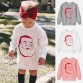 【12M-9Y】Unisex Kids Cotton Stain Resistant Christmas Print Long Sleeve Sweatshirt