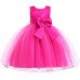 【2Y-13Y】Girls Lace Mesh Embroidered Bow Sleeveless Princess Dress - 3624