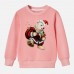 【12M-9Y】Unisex Kids Cotton Stain Resistant Christmas Bear Print Long Sleeve Sweatshirt