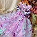 【18M-9Y】Girls Purple Sequin Butterfly Embroidered Sleeveless Dress - 33346