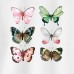 Women Cotton Stain Resistant Butterfly Print Short Sleeve Tee