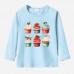 【12M-9Y】Girl Cotton Stain Resistant Christmas Print Long Sleeve Tee