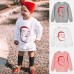 【12M-9Y】Unisex Kids Cotton Stain Resistant Christmas Print Long Sleeve Sweatshirt