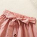 Sweet Cartoon Print Short Sleeve T-shirt And Pink Skirt Mom Girl Matching Set - 13193