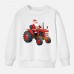 【12M-9Y】Unisex Kids Cotton Stain Resistant Christmas Print Long Sleeve Sweatshirt