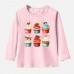 【12M-9Y】Girl Cotton Stain Resistant Christmas Print Long Sleeve Tee