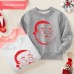 【12M-9Y】Unisex Kids Cotton Stain Resistant Christmas Print Long Sleeve Sweatshirt