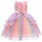 【12M-11Y】Girls Applique Gradient Mesh Sleeveless Princess Dress - 3607